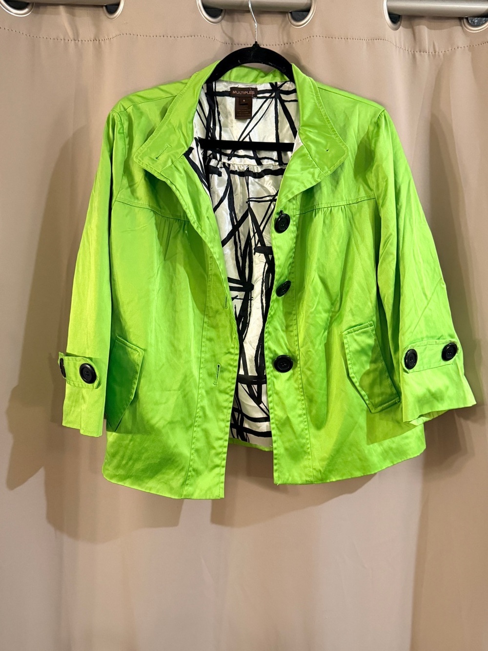 Multiples Lime Green Cropped Jacket